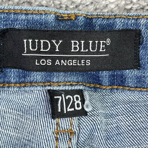 Jeans Judy blu donna 7/28 blu skinny vita alta denim scuro invecchiato - Foto 5 di 12