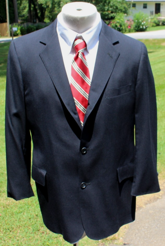 Brooks Brothers Makers Brooksease 3 Btn Blazer Mens Sz 42R Navy Wool VIntage USA - Picture 3 of 12