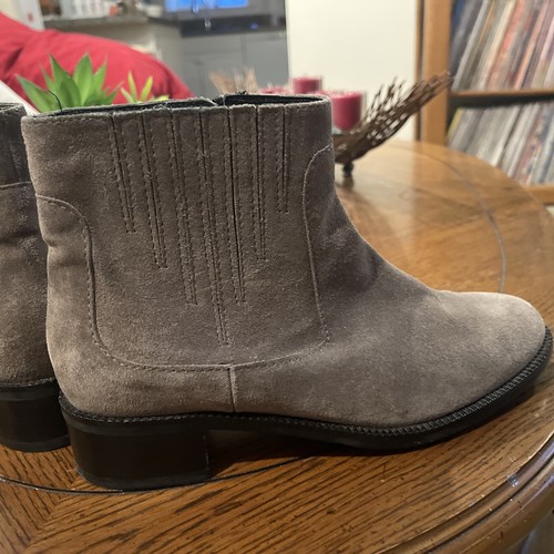 Aquatalia Oribella Wildleder Stiefeletten 7,5 wasserdicht Booties grau Western - Bild 9 von 9
