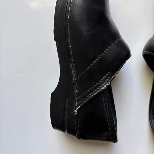 Dansko Damen Größe 38 schwarz Leder professionell geheftet Krankenschwester Schuhe Clogs - Bild 18 von 19