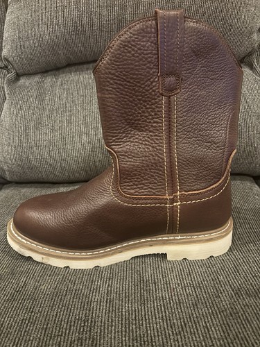 Bota de Trabajo Wellington SUREWAY Para Hombre Impermeable Puntera de Acero, Marrón Oscuro Talla: 9.5 - Imagen 8 de 9