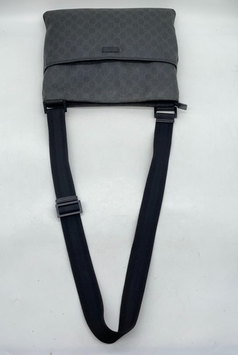 Auténtico Bolso de Hombro Gucci GG Supreme PVC X Cuero Negro 162904 Sacoche NS081229 - Imagen 4 de 21