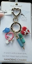 True to Form Nurse Themed Bag Charm Keychain Viral