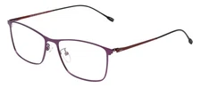 Calabria Roosevelt Rectangular Eyeglasses Purple/Bugundy Metalic Womens Demo Len