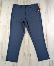 NEW Quiksilver Pants Mens 36x30 Slim Fit Stretch Tech Woven Dark Blue Navy