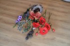 Job Lot Of Artificial Silk Flowers