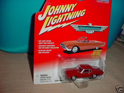 JOHNNY LIGHTNING 1968 FORD THUNDERBIRD HARDTOP RED MIP FREE USA SHIPPING - Picture 1 of 1