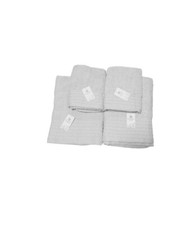 100 cotton 4 pcs 2pcs body and 2pcs hand gray bath towels