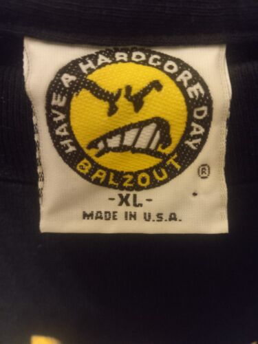 Vintage 90's Balzout Smoking Skeleton Printed T-Shirt Size XL - Bild 3 von 11