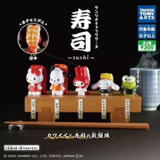 Sanrio Characters Sushi Figure Capsule Toy Complete Set Takara Tomy JAPAN NEW