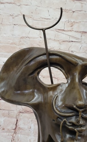 Stunning 100% Bronze Salvador Dali "Self Portrait" Surreal Sculpture Art Decor N - Picture 6 of 10
