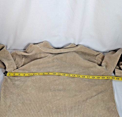 Simply Southern Top Women's Size L Tan Corduroy Pullover Long Sleeve Buttons - Picture 4 of 17