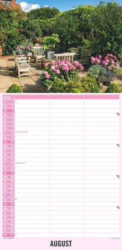 Kalender 2025 -Gartenzauber Streifenplaner 2025- 22x45cm Wandkalender Terminplan - Bild 9 von 12