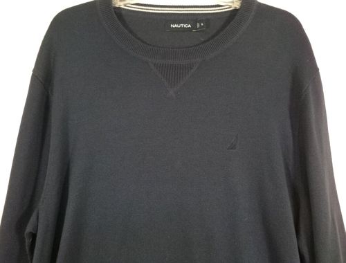 NAUTICA - klassischer Herren Pullover mit Rundhalsausschnitt, Extra Large XL, blau-weich & warm - Bild 2 von 8