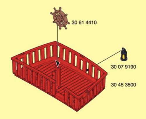 Playmobil 5736 4424 Pirate Ship Black Beard's Incomplete Set For Spare Parts #1 - Picture 4 of 24