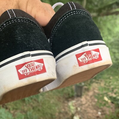 VANS Off The Wall Skate Skateboard Sneakers Black & White Womens 7