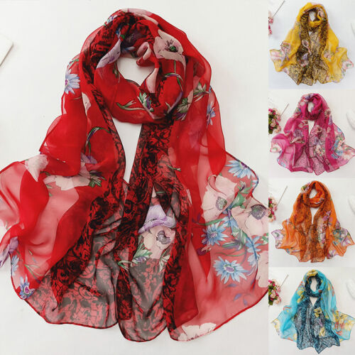Écharpe Longue soldes À Imprimé Floral Pour Cocktail Couverture De Plage Châle Pour a