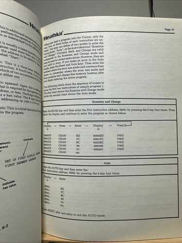 Heathkit Manual Microprocessor Trainer ET-3400A Trainer 595-2610-03 NICE 1981 - Picture 7 of 13