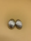 Vintage coro Silver-tone Clip On Earrings - VTG Retro - Costume Jewelry