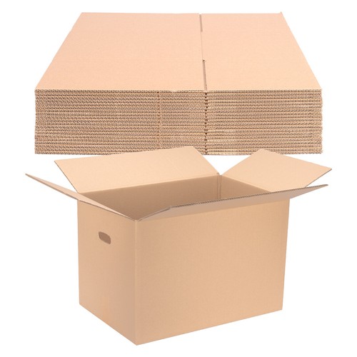 embalaje cajas plegables agujeros de agarre 600x400x400 mm 2 ejes KK-107G caja de mudanza - Imagen 8 de 47