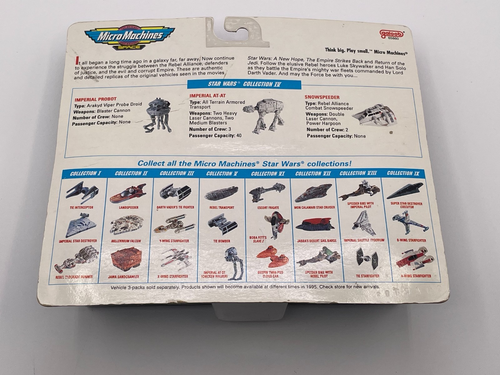 Micro Machines Galoob Star Wars Space IV Imperial Probot AT-AT Snowspeeder - Picture 2 of 7