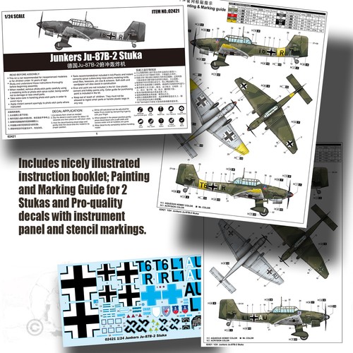 KIT MODELO STUKA TRUMPETER 02421 1/24 JUNKERS JU 87B-2 - Imagen 4 de 5