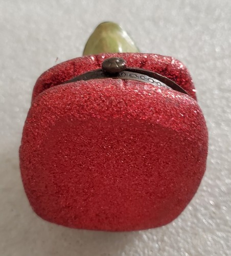 Vintage Frog Prince With Crown Red Glitter Trinket Box with 2 Free Frogs - Picture 6 of 13