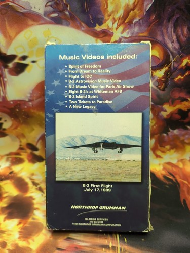 10TH ANN. B-2 Spirit Bomber Music Videos (1999) Northrop Grumman VHS Pre-Owned - Picture 2 of 6
