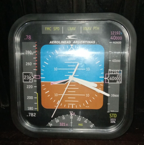 VINTAGE SELTENE AEROLINEAS ARGENTINAS WANDUHR UHR KÜNSTLICHE HORIZONTANZEIGE - Bild 2 von 9
