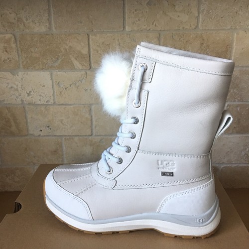 UGG Adirondack III Fluff White Waterproof Leather Snow Boots Size US 5 Womens - 第 4/9 張圖片