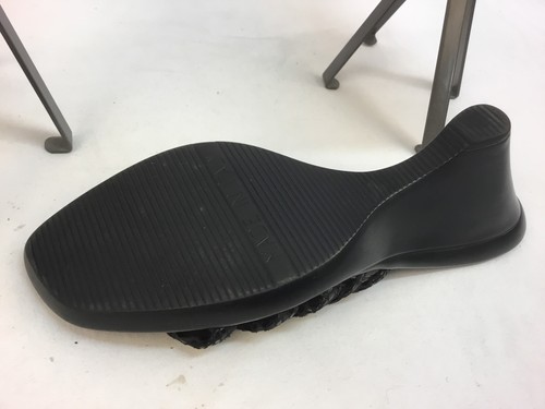 Italian Shoemakers Wedge Heels Sz 10 Black Leather Made in Italy Mint YGI M - Picture 7 of 12