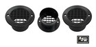 3 X BLACK Round Floor Vent 75mm Dia x 35mm Tail Caravan Motorhome Camper Gas