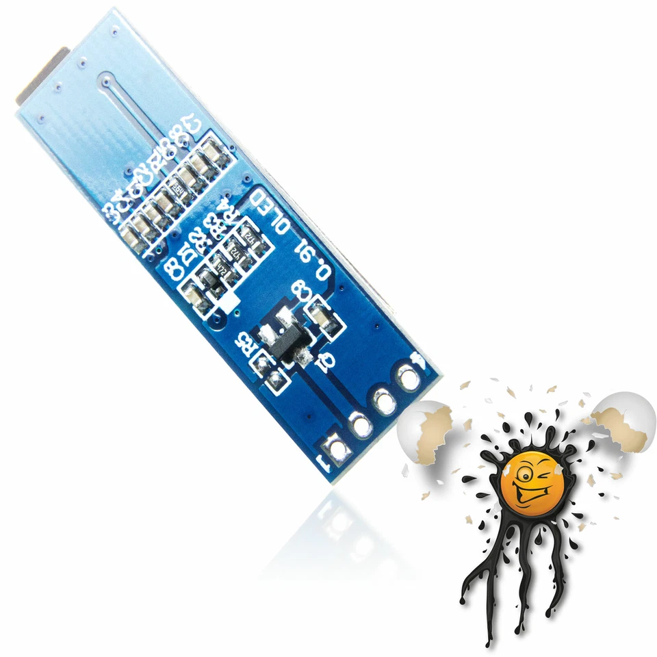 0.91" OLED LCD Display 128x32 SSD1306 I2C IIC weiß blau 3,3-5V Arduino ESP8266 - Bild 3 von 3