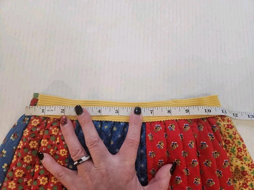 Vintage Her Majesty Girls Quilted Colorful Patchwork Skirt w/Lace Size 4 -USA - Picture 20 of 21