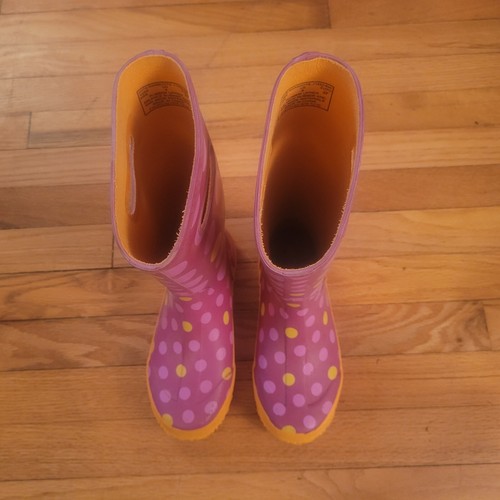Bogs Dots Rainboots Pink Girl's US 4 / EU 37 - Picture 4 of 7