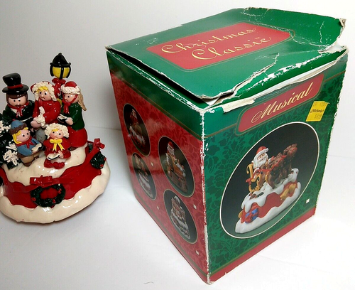 Christmas Classic Musical Carolers Handpainted 1995? Laquered Finish RARE - Picture 10 of 12