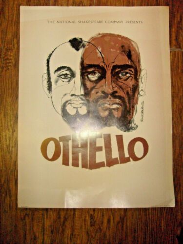 1974 The National Shakespeare Company Othello Vintage Movie Play Poster 24x18 in - Afbeelding 1 van 11