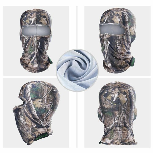 Camo Full Face Mask UV Protection Balaclava for Outdoor Hunting Tactical Hood - Picture 3 of 5