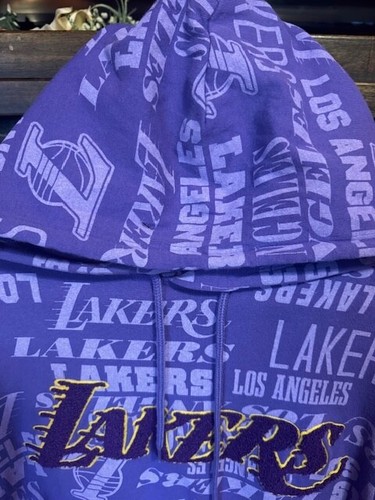 Los Angeles Lakers Hoodie Womens MED Purple Sweatshirt Long Sleeve NBA Logo - Picture 3 of 11