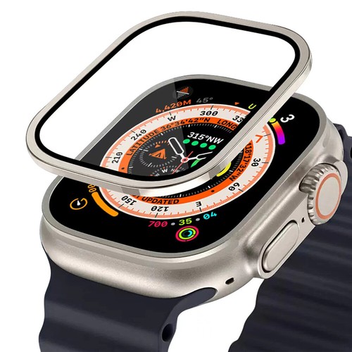 for Apple Watch Ultra / Ultra 2 49mm Tempered Glass Screen Protector Metal Cover - Picture 10 of 16