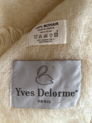 Yves Delorme Paris 100% Mohair Blanket 140 X 170 Cm Made In France - 第 2/4 張圖片