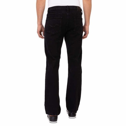 URBAN STAR Stretch Jeans Men 36x29 Relaxed Fit Straight Leg Pockets Black - Picture 4 of 5