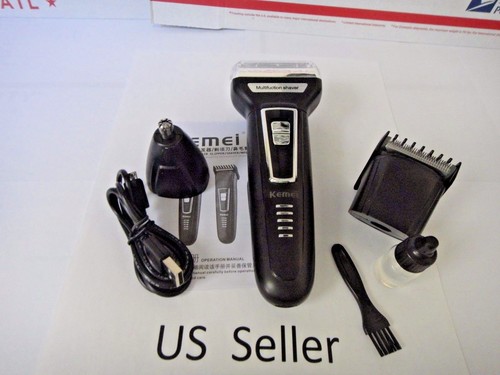 Kemei 3 in 1 Ricaricabile Barba Naso Tagliacapelli Rasoio Macchina Tagliacapelli Nuovo - Foto 4 di 7