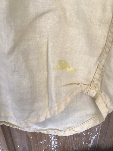 Tommy Bahama Relax 100% Linen Shirt Mens XL Pale Yellow Long Sleeve Button - Picture 3 of 7
