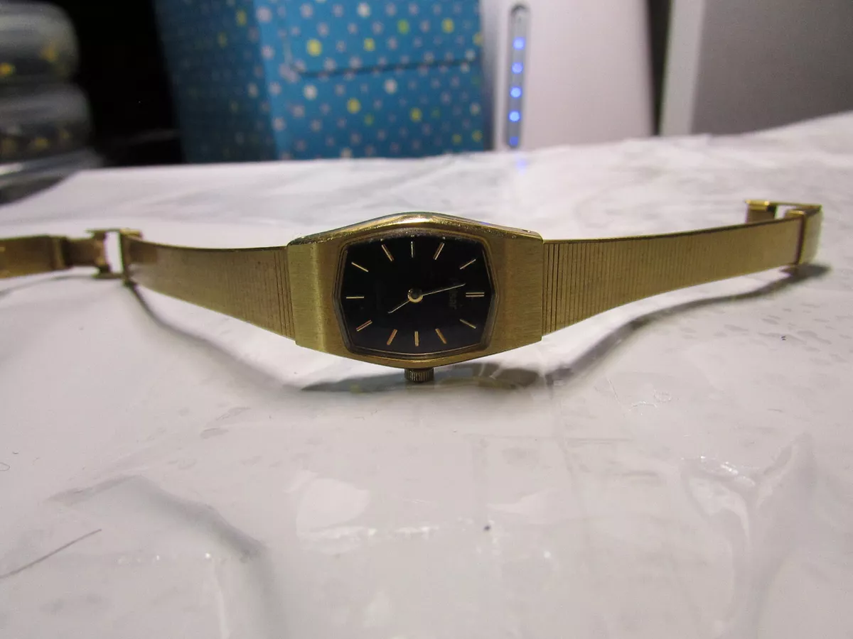 Vintage Pulsar Gold Plated Staimless Steel Ladies Cocktail Watch model Y580 5189