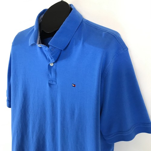 Camisa Polo Tommy Hilfiger Manga Corta Para Hombre XL Azul 100% Algodón Golf Informal - Imagen 4 de 11