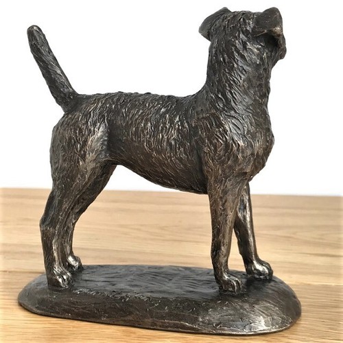 Bronze Border Terrier ornament figurine by Harriet Glen dog lover gift, boxed - Picture 4 of 5