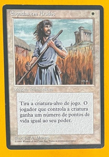 MTG SWORDS TO PLOWSHARES (Portuguese) 4th Edition FBB (OldManMTG 008-958) - Picture 1 of 3
