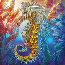 Seahorse Crystal Art Card Kit Craft Buddy New
