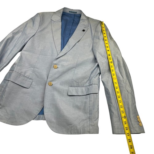Scotch & Soda Men's 100% Cotton 2-Button Chino Blazer Light Blue • XL/42 Long - Picture 13 of 15